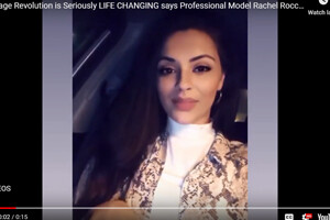 Rachel Roccon, a satisfied customer, after a massage session