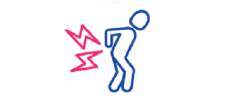 Person suffering from back pain