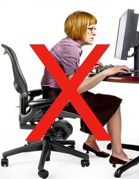 Illustration of Bad Posture While Sitting